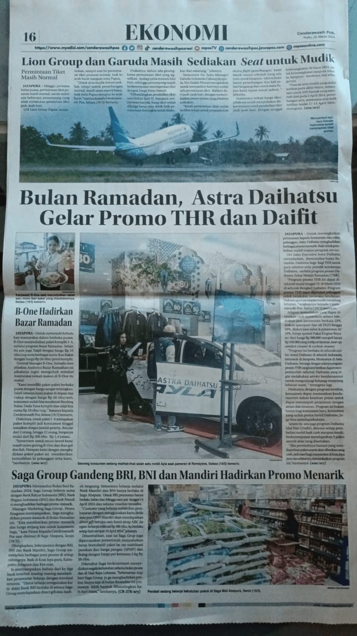 BULAN RAMADHAN,ASTRA DAIHATSU JAYAPURA GELAR PROMO THR DAN DAIFIT 2024